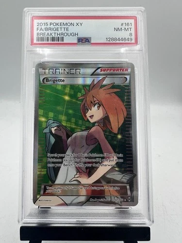 BRIGETTE 2015 POKEMON XY BREAKTHROUGH RARE A 161/162 PSA 8 Q0004