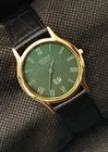 Rare vintage Seiko Slim Tank Quartz Japan Made Green  Dial Men's Wrist Watch