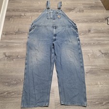 Vintage Carhartt R07 Denim Bib Overalls Mens 54x30 Distressed Faded Workwear