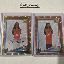 2025 WNBA Donruss Aneesah Morrow Rated Rookie Gold Laser Auto /10 Sun Rare LSU