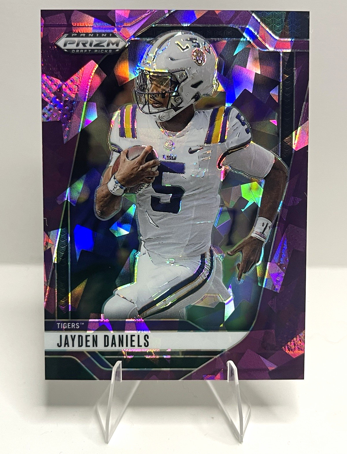 Panini 2025 Prizm Draft Picks Jayden Daniels #178 Purple Ice Prizm /199 LSU