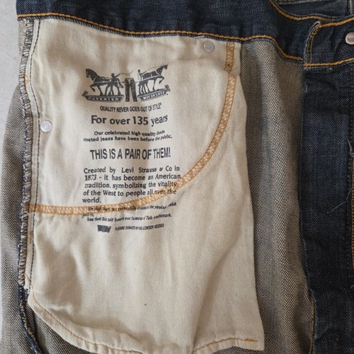 Levi Strauss 550 Jeans Mens W46 L32 Big Tall Blue Relaxed Fit Denim Tapered - Picture 15 of 23