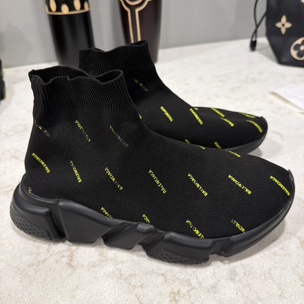 Balenciaga Speed 2 Trainer Knit Fluo Yellow for sale | eBay