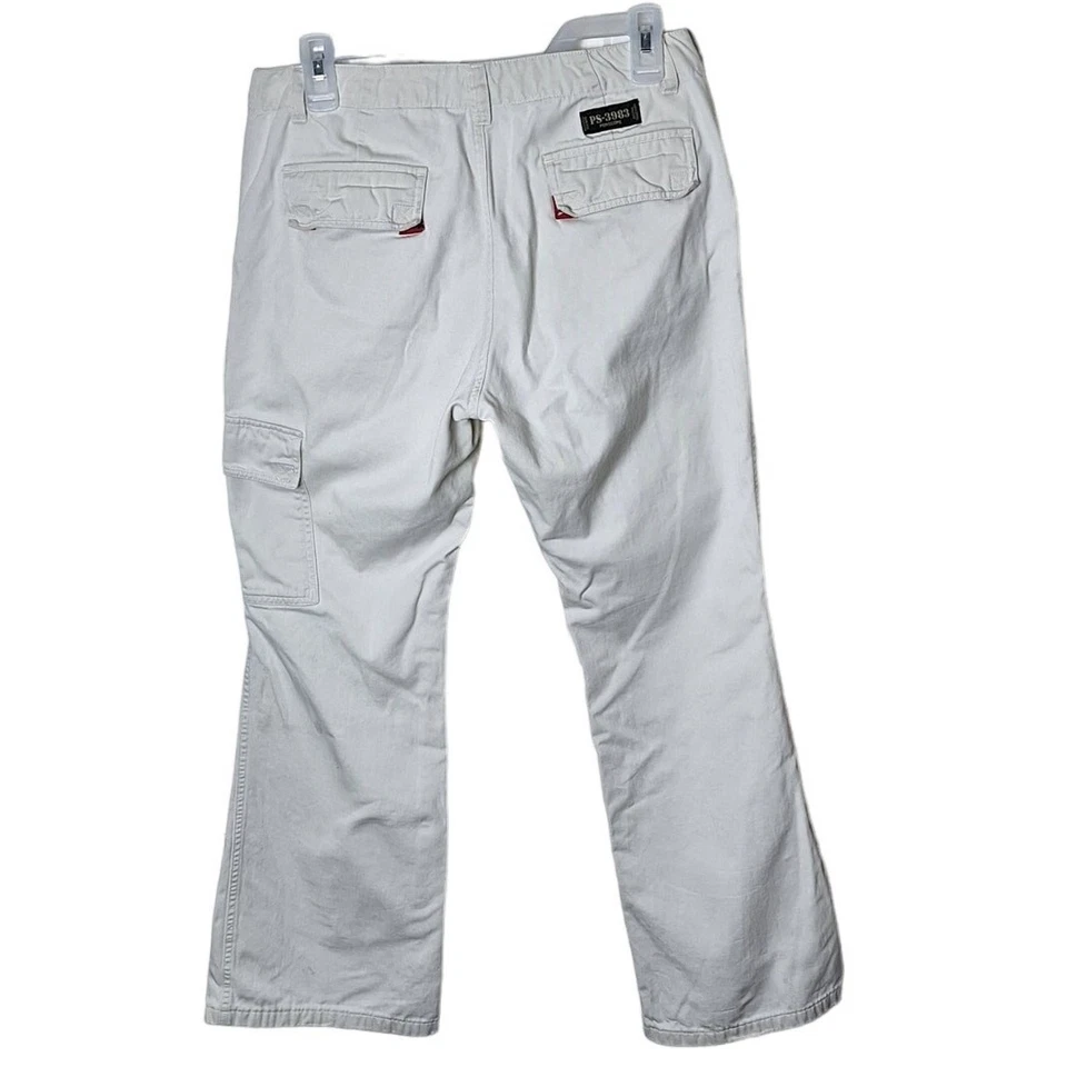 Pantalones de algodón cargo vintage PS-3983 Periscope para mujer 5 beige Y2K Foto 2 de 4