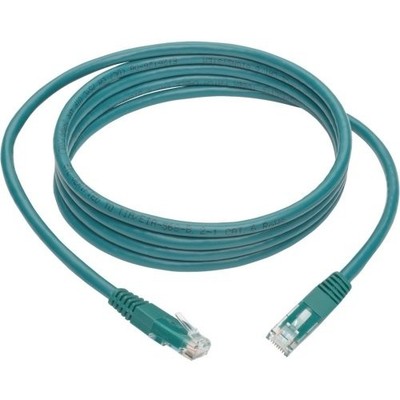 Tripp Lite Cat6 Gigabit Molded Patch Cable [RJ45 M/M], Green, 7 ft (n200-007-gn)