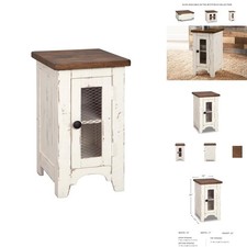 Signature Design by Ashley Wystfield Chairside End Table Vintage White