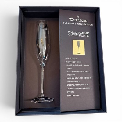 Waterford Crystal Elegance Optic Classic Champagne Flute, 8oz, Set of 2, 1 Chip