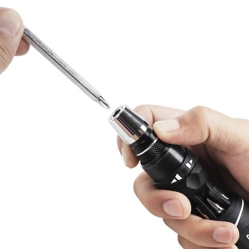 Husky Ratcheting Screwdriver 12 in 1 Quick Load Double Ended Black - Picture 8 of 9