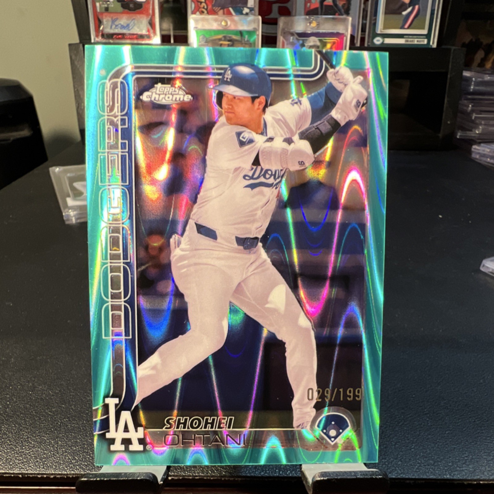 Topps 2024 Chrome Aqua Raywave Refractor Shohei Ohtani Dodgers #1 /199