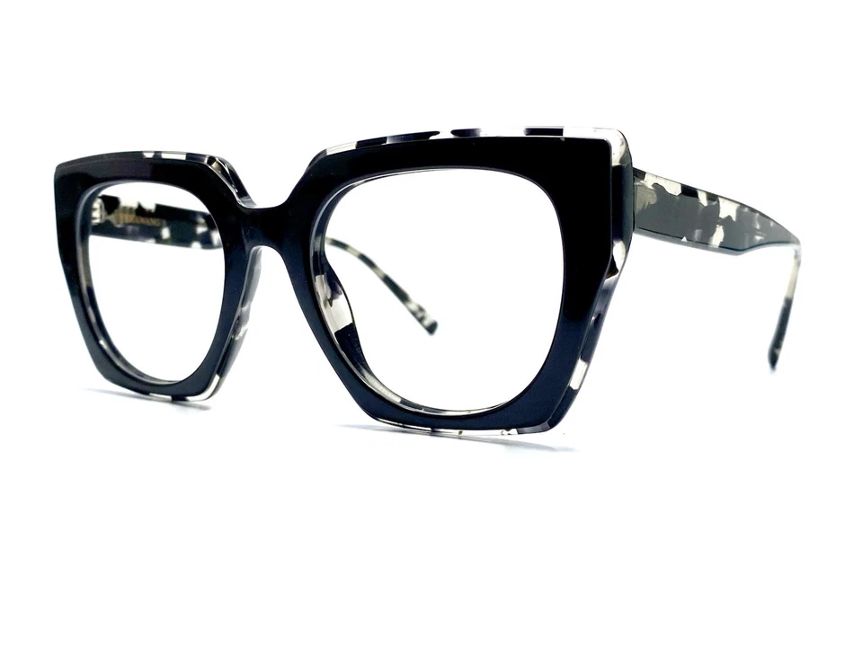 Vera Wang 黑龟透明超大方形眼镜 V498 BK 52 21 140 — 第 2/4 张图片