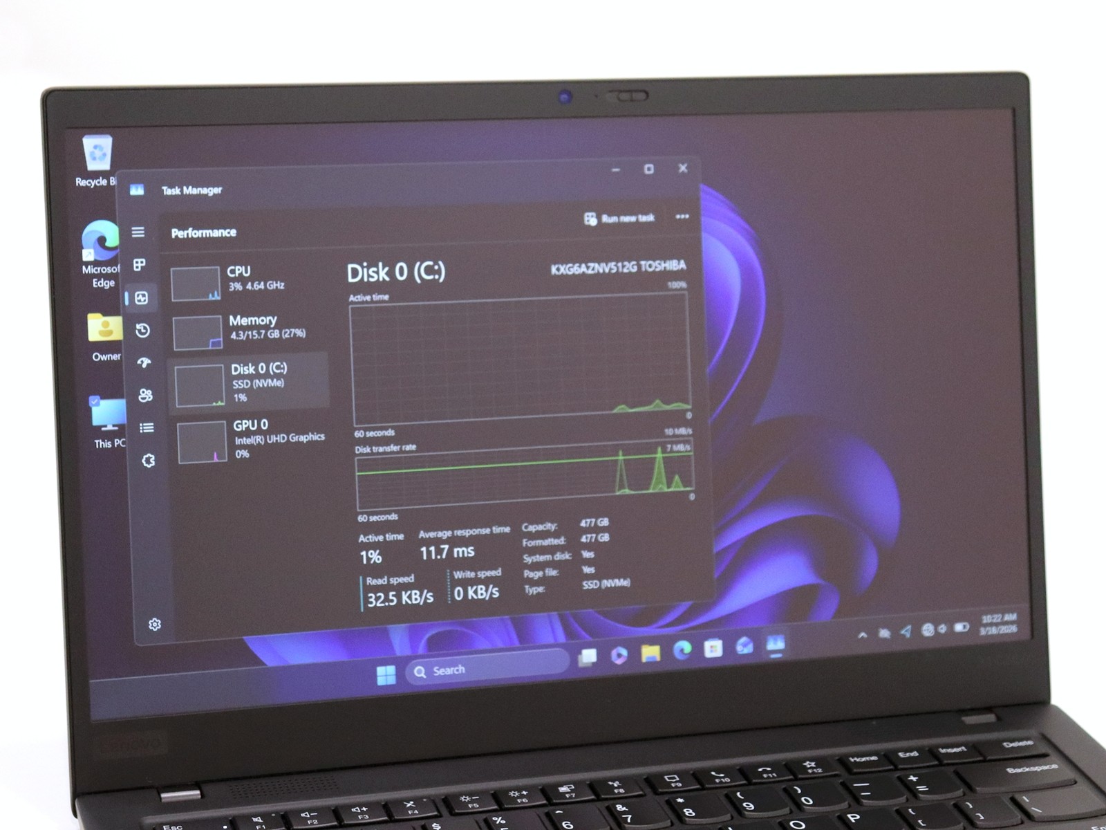 Lenovo ThinkPad X1 Carbon Gen 8, 14-Inch Laptop, with Intel Core i7 10th Gen., 512 GB NVMe, Windows 11 Pro