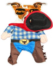 NEW Party Dog Cowboy Pet Costume, Dog Halloween Costume Western Funny SIZE XS/S