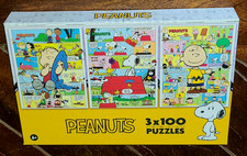 Rose Art 3 x 100pc PEANUTS 13" x 10" Jigsaw Puzzles 8693ZZB