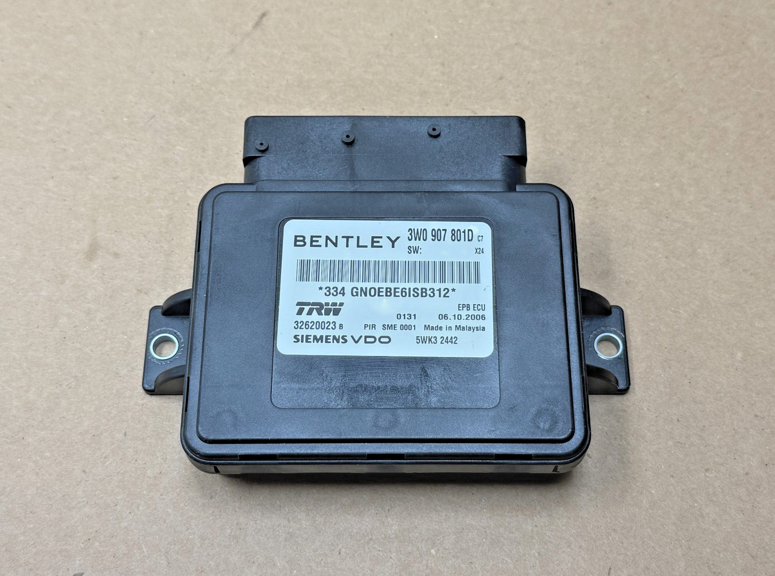 06-12 Bentley Continental Electronic Parking Park Brake Control Module PO43