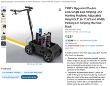 Double/Single Line Parking Lot Striping Machine - Adjustable Height Line Marker