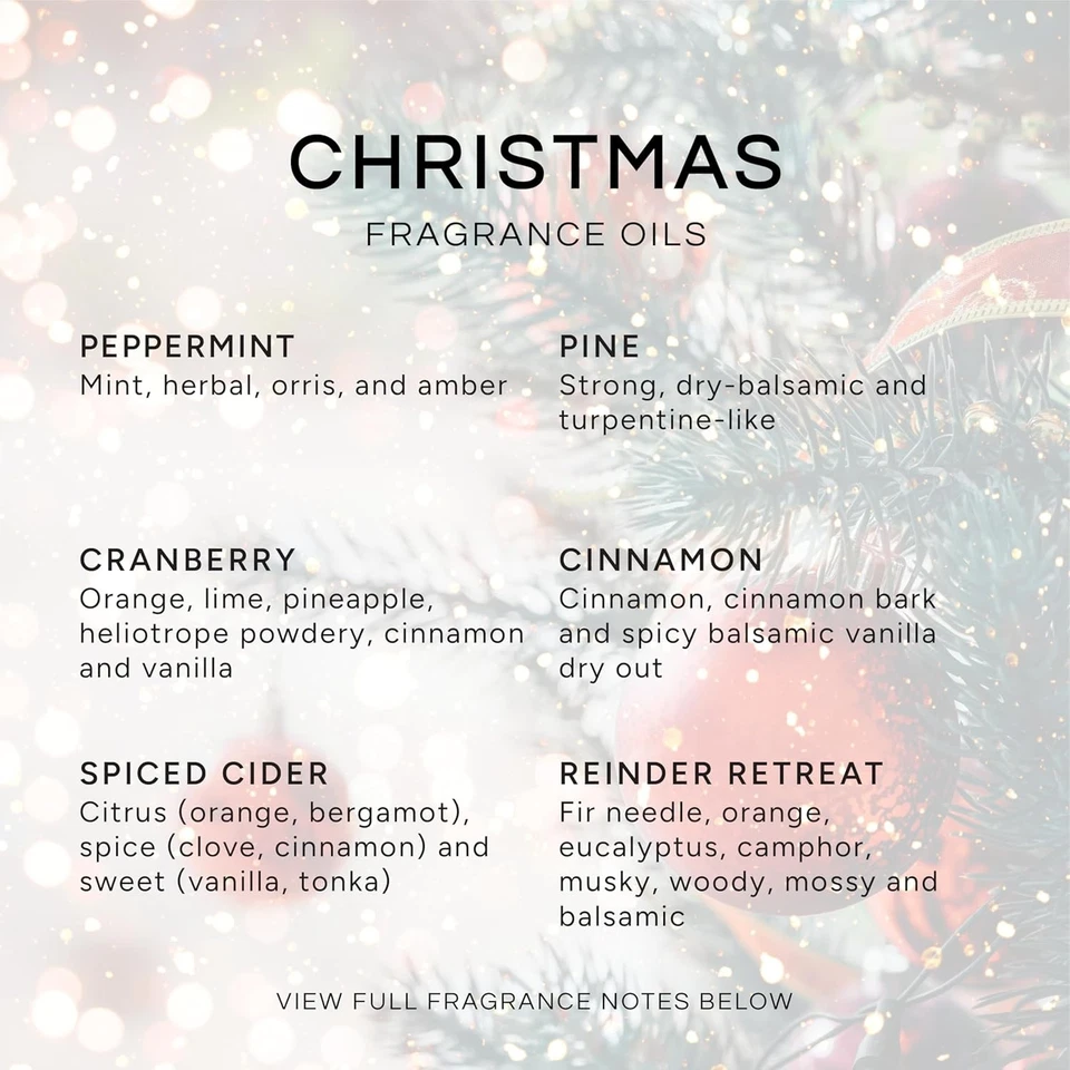 Eternal Essence Aceites Navidad Set de 6 Aceites Fragancia Premium - Menta, Cra Foto 2 de 4
