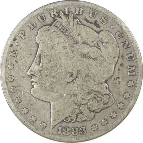 1883 S Morgan Dollar VG Very Good Silver $1 Coin SKU:I24250