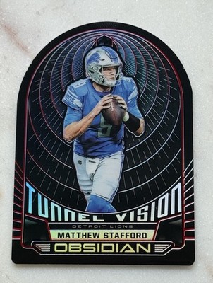 2019 Panini Obsidian Tunnel Vision Matthew Stafford #TV-11 Electric Etch Red 1/5