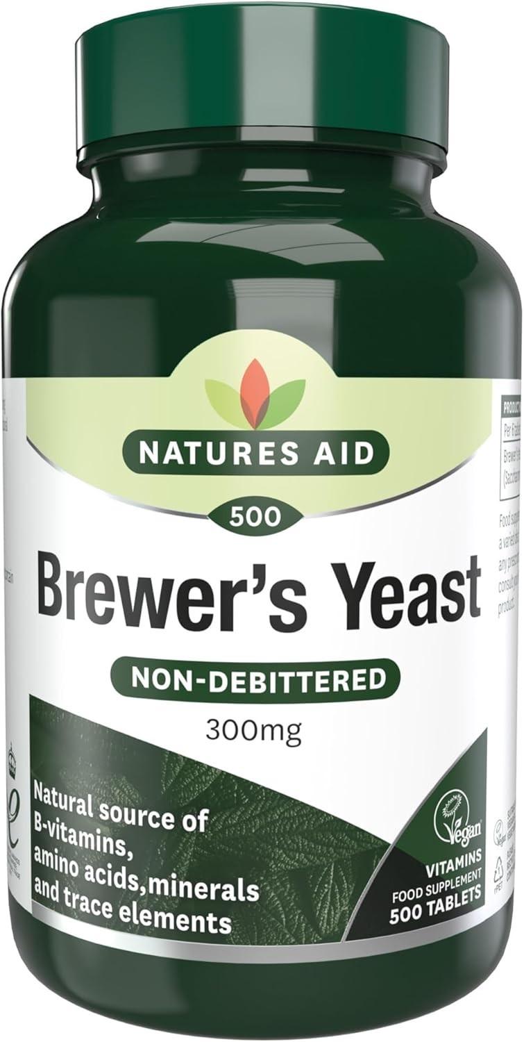 Natures Aid Brewers Yeast 300mg - Natural Source of B-Vitamins, Amino Acids and