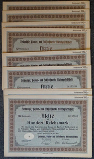 100 x FELDMÜHLE PAPIER UND ZELLSTOFFWERKE AG Scholwin bei Stettin 100/1929