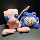 Pokemon Plush Stuffed Toy Pokemon Poliwhirl & Mu Early TOMY Vintage
