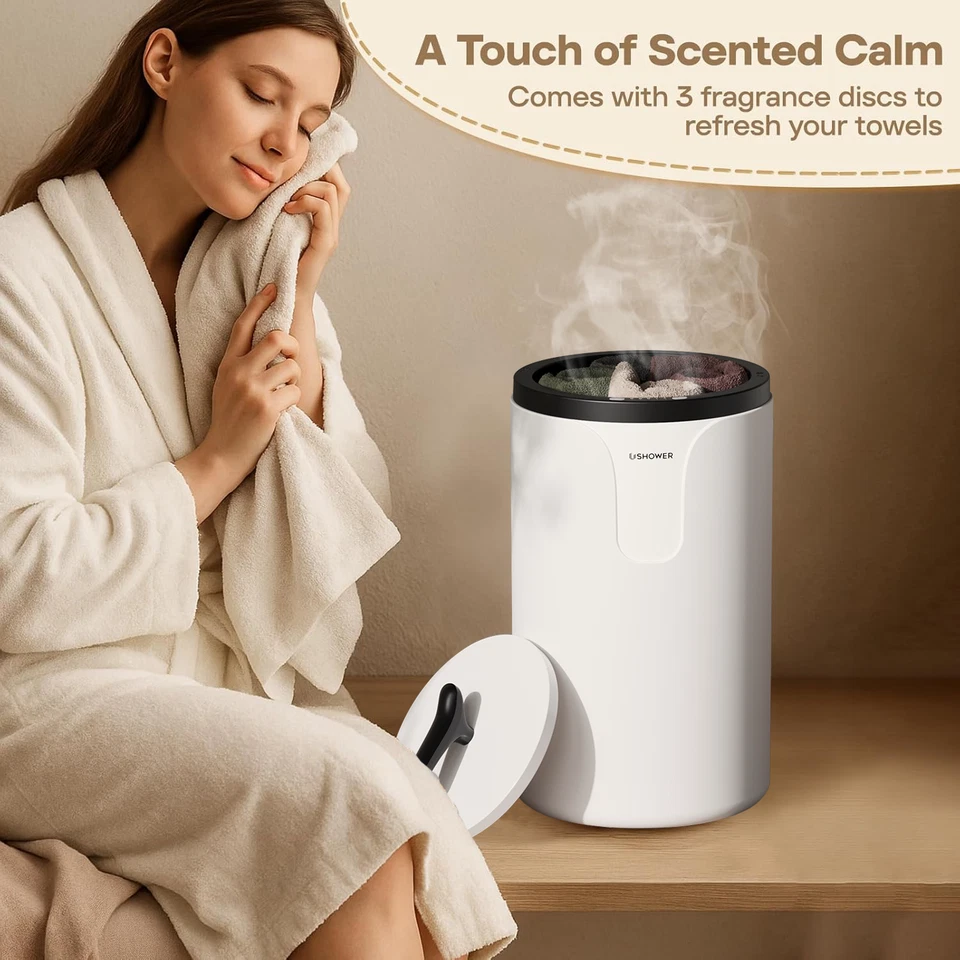 Calentador de toallas de baño 20L cubo apagado automático calentador de toallas, regalo de Navidad Año Nuevo Foto 4 de 4