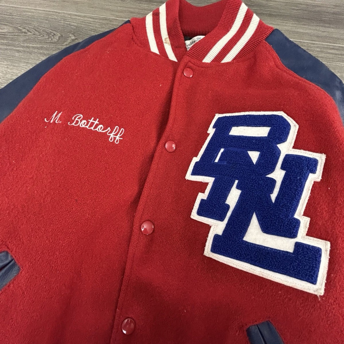 Vintage Varsity Bomber Jacket Adult Extra Large Wool 90s Made In 