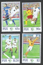 Juego completo de estampillas de la Copa Mundial de Fútbol 2006 FIJI