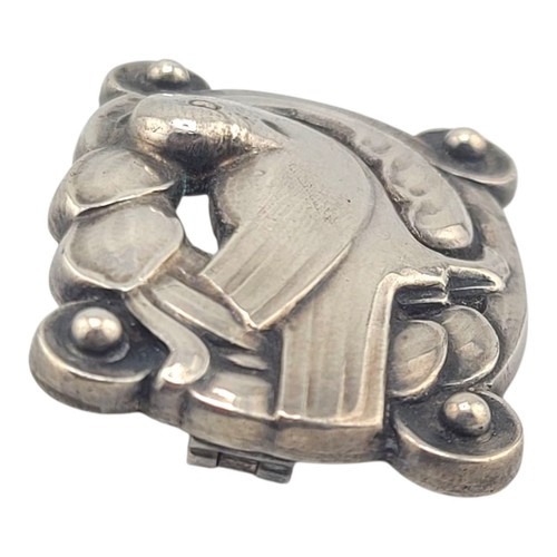 Georg Jensen Sterling Silver Brooch Dove # 204 Vintage Early Work - Picture 6 of 10