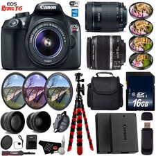Canon EOS Rebel T6 DSLR Camera  18-55mm is Lens  55-250mm is STM Lens  UV...