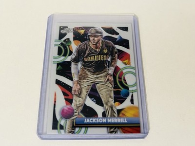 2025 TOPPS COSMIC CHROME JACKSON MERRILL WHITE HOLE REFRACTOR SD PADRES #130