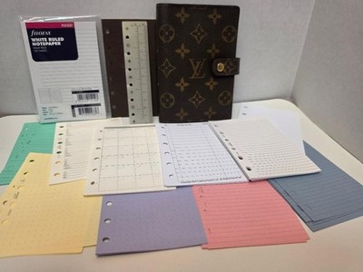 Louis Vuitton Monogram Brown Agenda 6-Ring Binder Notebook with EXTRAS Unisex