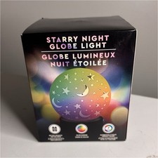 Globe Starry Night Color Changing LED Night Light, Multicolor, Battery