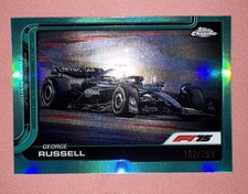 2025 Topps Chrome F1 Mercedes AMG George Russell Car Aqual /199