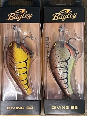 Bagley Balsa Diving B2 (lot Of 2)