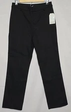 Women's NWT Time And Tru Straight Chino Pants Black Size 2