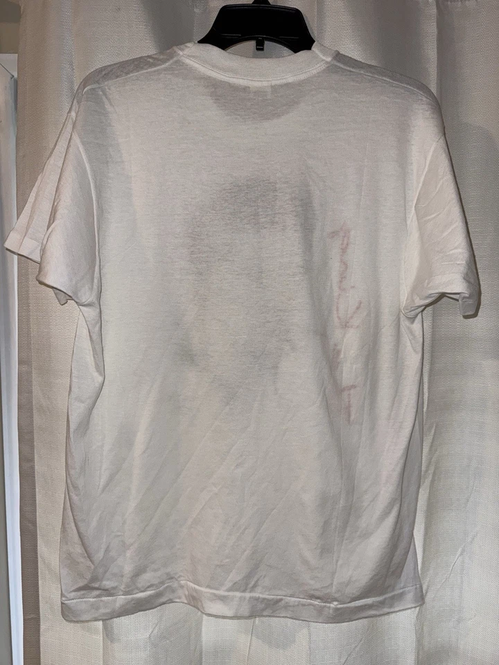 Camiseta esboço Elvis The King 1990 vintage tela L estrelas Ralph Geddings ponto único - Imagem 4 de 4