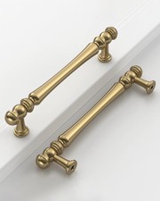 10 PCS 5 Inch Brushed Brass Cabinet Pulls Kitchen Handles Drawer Hardware