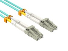 30m OM4 LC to LC UPC Duplex Corning Fiber Optic Cable Multimode 50/125 LSZH/O...