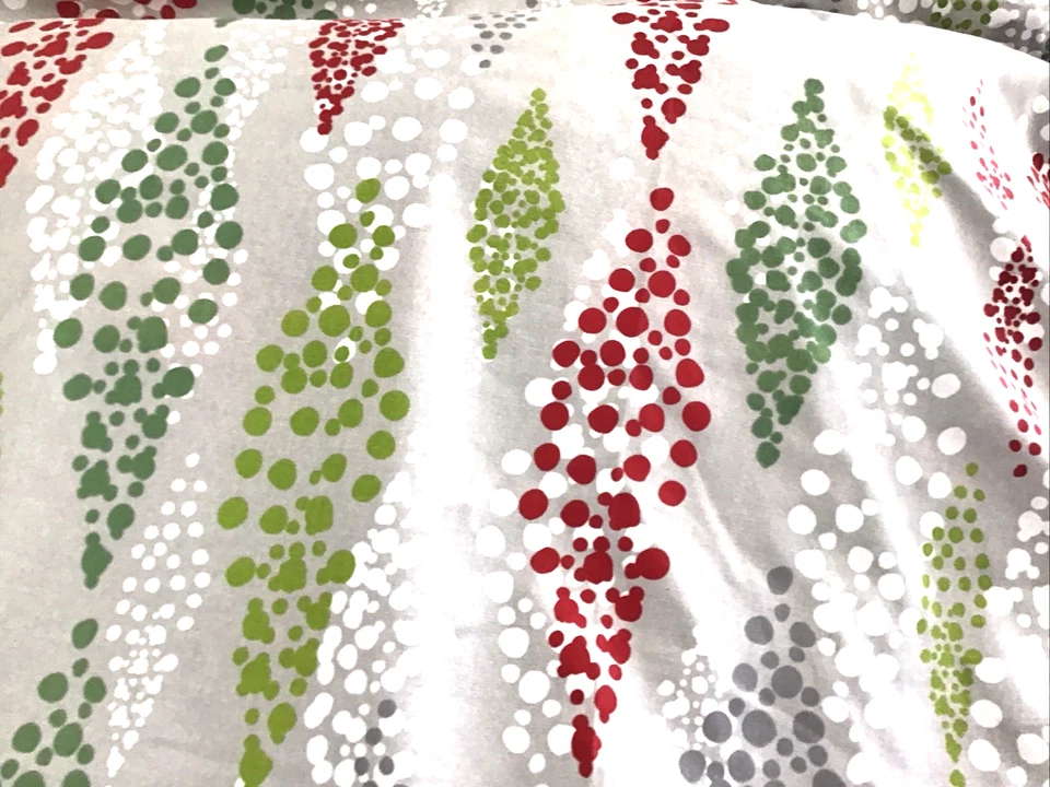 Colorful Christmas Polka Dot Patterned Fabric Holiday Red Green White BTY - Image 2 of 4