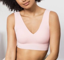 NEW TRUE CO True Body V-Neck Wireless BRA Size XS Retro Pink 49 NWT