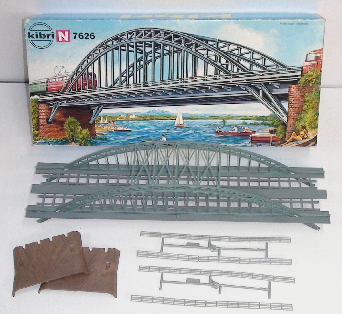 KIBRI N Scale Bridge B-7626 Steel Arch Bridge Built