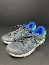 Youth UA Under Armour GGS Charged Rogue 2 Running Sneakers Shoes Grey/blue 6Y