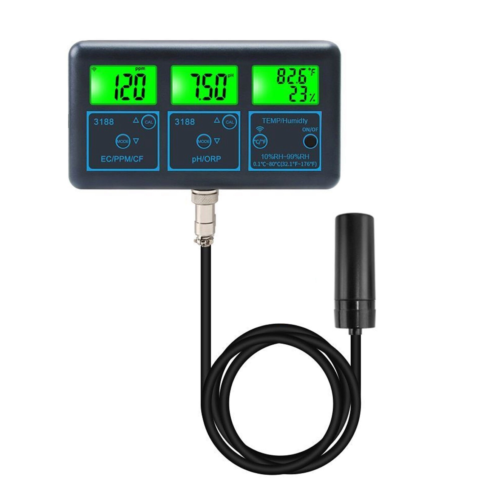 Smart Monitor Fish Tank WIFI SPA Pool Water Quality Meter PH ORP EC PPM Tester