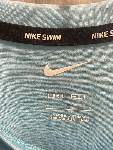 Men's Nike Shirt -  Washed Teal Hydroguard Dri-FIT Stretch UPF 40+  Large - Picture 3 of 5