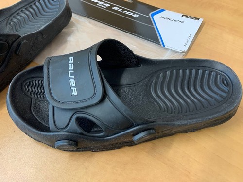 Bauer Hockey Shower Slides | Sandal Sandals Slide Shoes Life Apparel Black - Picture 3 of 6