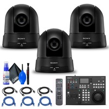 Sony Rm-ip500/1 Remote Controller + 3x Sony Srg-300h Ptz Camera (black) Bundle