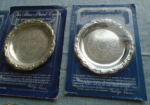 Coasters 6 Reader's Digest Silverplated 1988 VTG 3 in Packaging 3 Loose - Picture 3 of 7