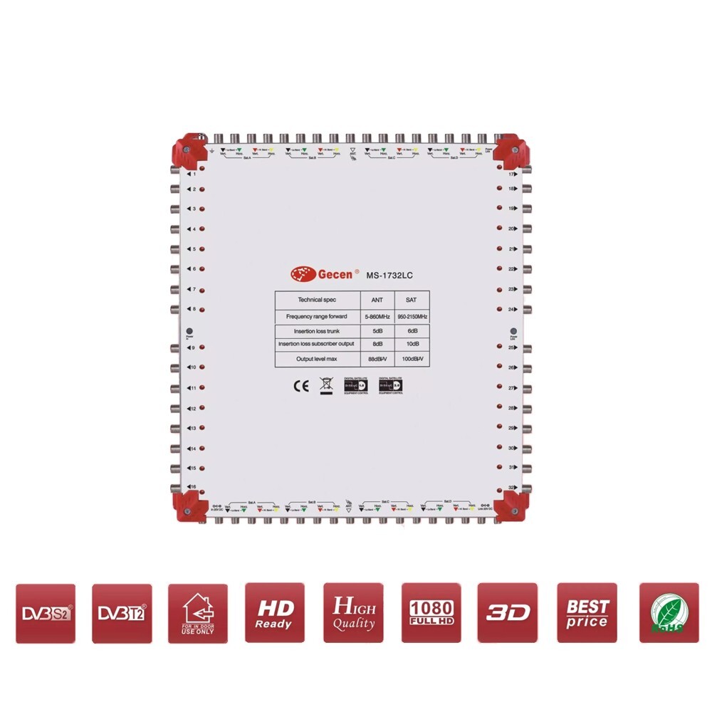 Multiswitch cascade satellite MS-1732LC répartiteur TV 17 entrées 32 sorties