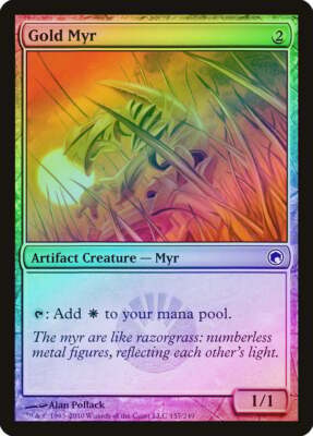 Gold Myr FOIL Scars of Mirrodin NM Artifact Common MAGIC MTG CARD ...